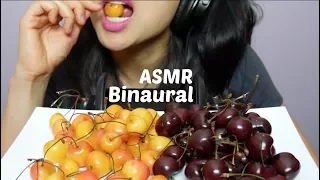 ASMR Binaural Cherries Eating Sounds (3Dio Mic) | SAS-ASMR