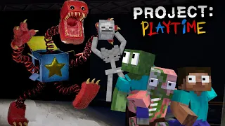 Monster School : BOXY BOO POPPY PLAYTIME HORROR CHALLENGE - Minecraft Animation