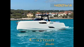 On board of CAYMAN YACHTS 400WA - Boat Show 2022