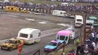 Caravan Demolition Derby @ Warton Stock car club.30th August 2015.