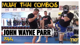 John Wayne Parr (Boonchu) at Double Dose Muay Thai – Teep – Hold – Teep or Knee Block