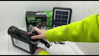 Ліхтарик - POWER BANK із Сонячною Панеллю та з Лампочками  GD-101