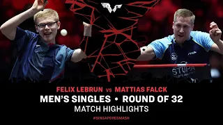 Felix Lebrun vs Mattias Falck | MS R32 | Singapore Smash 2024