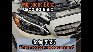 Mercedes c300 2014 thermostat replacement code P0597