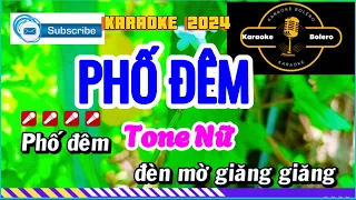 Karaoke Phố Đêm Tone Nữ Bolero | Karaoke Bolero #karaokebolero #karaoke #phodemkaraoke