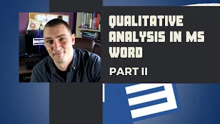 Qualitative coding and thematic analysis in Microsoft Word
