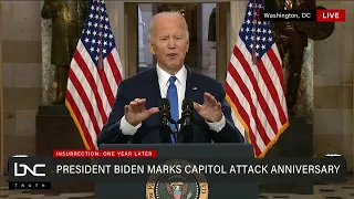'We The People Prevailed’: Biden, Harris Mark One Year Since Capitol Attack