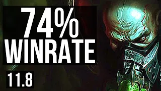 URGOT vs VIEGO (TOP) | 74% winrate, 7 solo kills, Godlike, 23/6/12 | BR Master | v11.8