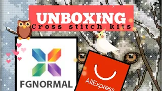 UNBOXING CROSS STITCH KITS • BIG HAUL • Beautiful kits from Fgnormal and Aliexpress #crossstitch