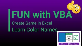 #162-Fun with VBA: How to Create an Educational Game in Excel | Learn Color Names (2021)