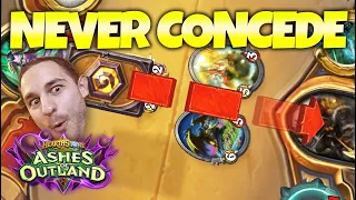 NEVER CONCEDE | Zalae Hearthstone | Ashes of Outland