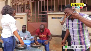 EATING AKABENEZER CHICKEN SOUP & FUFU , SEE WHAT I WILL DO THEM, ASEM ABA GHANA| AKABENEZER COMEDY