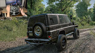 Toyota Land Cruiser 70 | Offroading | Snowrunner | Thrustmaster Steering Wheel