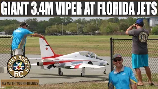 Giant RC Airplane! Global Jet Club Giant 3.4m Viper Jet At Florida Jets Flown by Ali Machinchy 2022