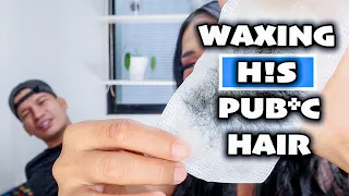 WAXING HIS POTOTOY CHALLENGE BRAZILIAN WAX