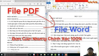 Chuyển file PDF sang Word đơn giản nhưng chính xác 100%