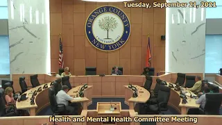 Health and Mental Health Committee Meeting September 21, 2021, 4:00 PM