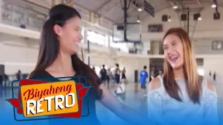 NU’s “Twin Towers” Jaja and Dindin Santiago outside the volleyball court | BIYAHENG RETRO