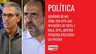 ELEIÇÕES 2022: ZEMA TEM 41% DAS INTENÇÕES DE VOTO E KALIL 20%, MOSTRA PESQUISA EXCLUSIVA DA ITATIAIA