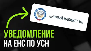 Как заполнить уведомление на ЕНС по УСН в личном кабинете ИП