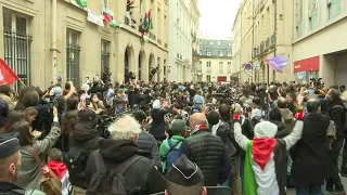 Riot police surrounds pro-Palestinian protests at Sciences Po Paris | AFP