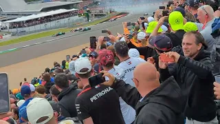 F1 British Grand Prix start Silverstone 2022 George Russell Zhou Guanyu crash