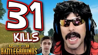 DrDisRespect's 31-KiII Game on PUBG with Shroud (DrDisRespect and Shroud Best PUBG Game)