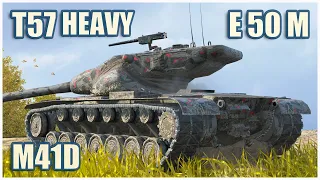 T57 Heavy, E 50 M & M41D • WoT Blitz Gameplay