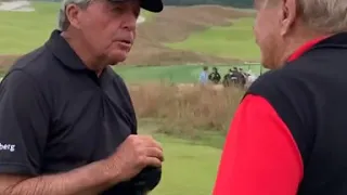 Jack Nicklaus gives Gary Player tips for the full backswing: September 2020