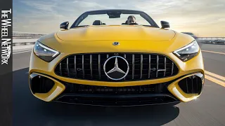 2022 Mercedes-AMG SL 55 | Sun Yellow | Driving, Interior, Exterior