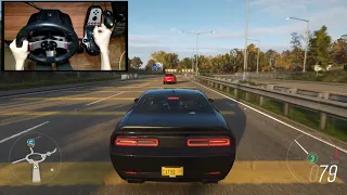 Forza Horizon 4 Dodge Challenger SRT Hellcat (Steering Wheel + Shifter) | Logitech g27 Gameplay