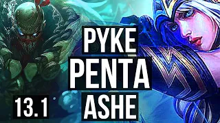 PYKE & Kai'Sa vs ASHE & Xayah (SUP) | Penta, 9/1/12, 500+ games, Dominating | KR Grandmaster | 13.1