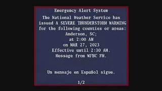 Severe Thunderstorm Warning (EAS #608) l 3/27/2023