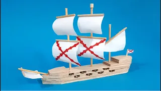 How to make a ship from popsicle sticks