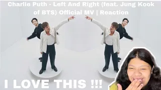 (I LOVE THIS !!!) Charlie Puth - Left And Right (feat. Jung Kook of BTS) Official MV | Reaction