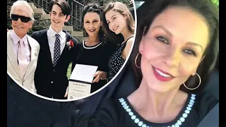 Catherine Zeta-Jones, 48, shows off taut unlined face at son Dylan's graduation with Michael Douglas