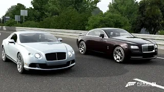 Forza 7 Drag race: Rolls Royce Wraith vs Bentley Continental GT Speed