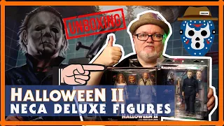 NECA HALLOWEEN II Deluxe Action Figure Unboxings Doctor LOOMIS, Laurie Strode and Michael Myers