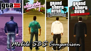 GTA 3 vs GTA VC vs GTA SA vs GTA LCS - Mobile SBS Comparison