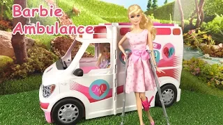 Barbie Ambulance 2018  Barbie aux Urgences Jambe Cassée