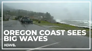 High seas and big waves at the Oregon coast