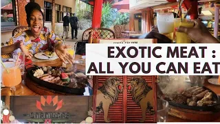 WE ATE AT THE WORLD FAMOUS CARNIVORE RESTAURANT: Crocodile, ostrich. Places to visit in Nairobi