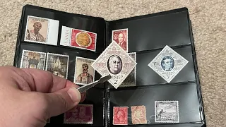 Unintentional ASMR: Putting Stamps in Album