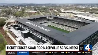 Ticket prices soar for Nashville SC vs. Messi