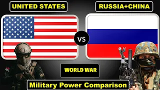 USA vs Russia + China Power Comparison |Russia China vs United States Military