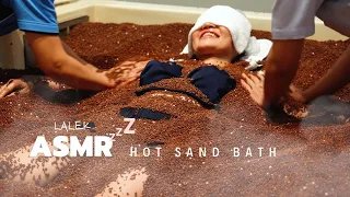 ASMR Hot Volcanic Sand Bath Scrubbing Massage 1st Experience 😍 Thai Soft Spoken #satisfying