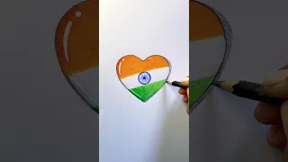 Indian Flag drawing 3d #drawing #youtubeshorts #shortvideo #shorts #trending
