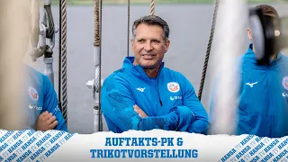 💬Pressekonferenz zum Saisonauftakt 2023/24 & die Vorstellung der neuen Hansa-Kluft!🔵⚪❤