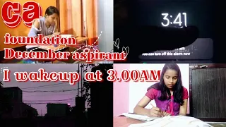 I wakeup at 3.00AM to study 📚 for CA foundation||study vlog✨||December attempt ||