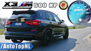635HP BMW X3M Competition MANHART 0-295km/h ACCELERATION & SOUND by AutoTopNL